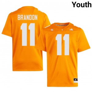 #11 Faizon Brandon UT Volunteers Orange Youth Jersey | Official Replica Football College Enthusiasts 85340746