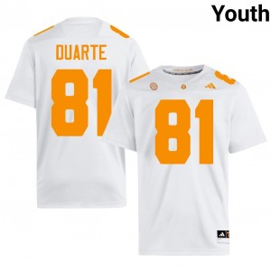 #81 Ian Duarte Tennessee Volunteers White Youth Jersey | Official Replica Football High School Enthusiasts 78263173