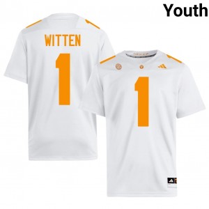 Jason Witten #1 Tennessee Volunteers Youth Football Jersey | Limited Edition White NCAA Gear 53758344