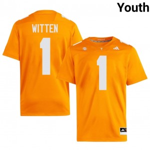 Volunteers Jason Witten #1 Youth Football | Orange Premium College Fan Merchandise 70528189