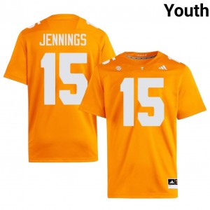 Jauan Jennings Volunteers #15 Orange Youth Football Jersey | Stitched NCAA Licensed Gear 91564962