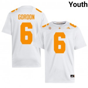 Javin Gordon #6 Tennessee Volunteers Youth Football Jersey | Limited Edition White High School Gear 19747941
