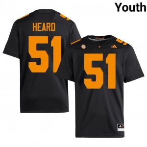 #51 Jeremias Heard Tennessee Black Youth Jersey | Official Replica Football Player Enthusiasts 26888556