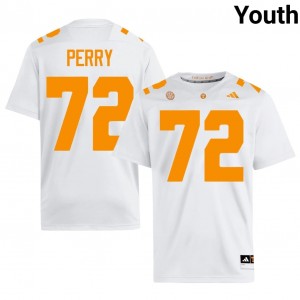 Jesse Perry #72 Tennessee Volunteers Youth Football Jersey | Limited Edition White University Gear 67812717