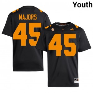 #45 Johnny Majors Tennessee Black Youth Jersey | Official Replica Football University Enthusiasts 36513792
