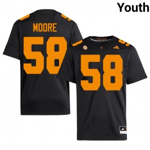 Nic Moore Vols #58 Black Youth Football Jersey | Stitched NCAA Licensed Gear 74936247