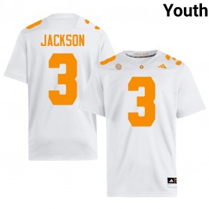 #3 Radarious Jackson Tennessee Volunteers White Youth Jersey | Official Replica Football University Enthusiasts 83502785