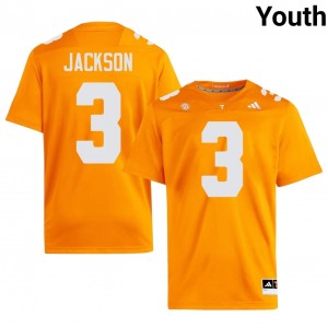 Radarious Jackson Volunteers #3 Orange Youth Football Jersey | Stitched NCAA Licensed Gear 66281351