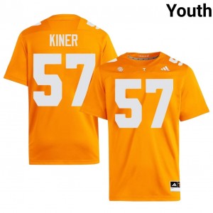 Steve Kiner Volunteers #57 Orange Youth Football Jersey | Stitched NCAA Licensed Gear 39383627