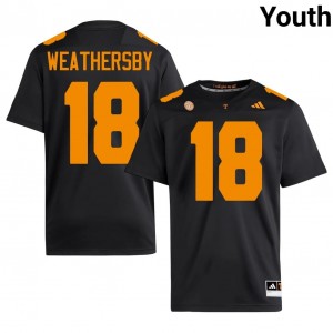 #18 Tyree Weathersby Tennessee Black Youth Jersey | Official Replica Football NCAA Enthusiasts 51966812