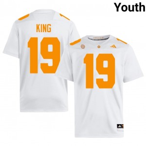 #19 Tyreek King Tennessee Volunteers White Youth Jersey | Official Replica Football University Enthusiasts 46443964
