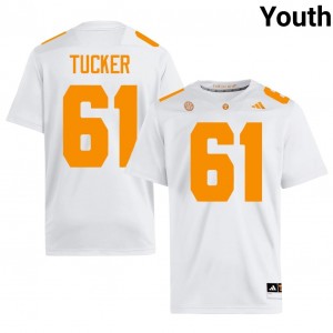 Willis Tucker #61 Tennessee Volunteers Youth Football Jersey | Limited Edition White College Gear 93871316
