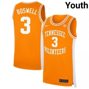 Bishop Boswell #3 Tennessee Vols Youth Basketball Jersey | Limited Edition Orange Player Gear 55985050