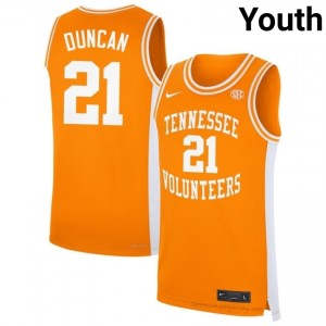 Campbell Duncan #21 Tennessee Volunteers Youth Basketball Jersey | Limited Edition Orange College Gear 53779026