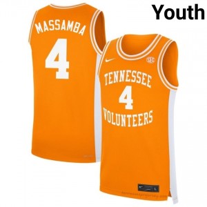 Clarence Massamba #4 Tennessee Vols Youth Basketball Jersey | Limited Edition Orange Player Gear 43991817