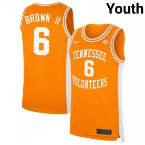 #6 DeWayne Brown II Volunteers Orange Youth Jersey | Official Replica Basketball University Enthusiasts 53010530