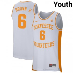 Tennessee Volunteers DeWayne Brown II #6 Youth Basketball | White Premium College Fan Merchandise 14338739