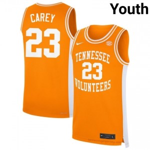 #23 Jaylen Carey Tennessee Orange Youth Jersey | Official Replica Basketball High School Enthusiasts 30680569
